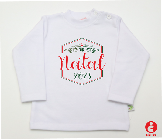 Camisola Bebé "Natal 2023" Algodão com carda