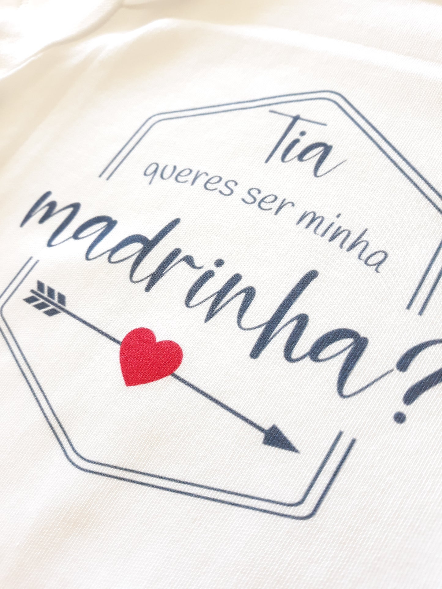 Body Bebé Personalizado Convite Madrinha "Tia queres ser minha madrinha" 100% algodão