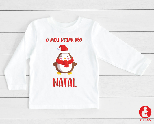 T-shirt Bebé "o meu primeiro Natal" 100% algodão