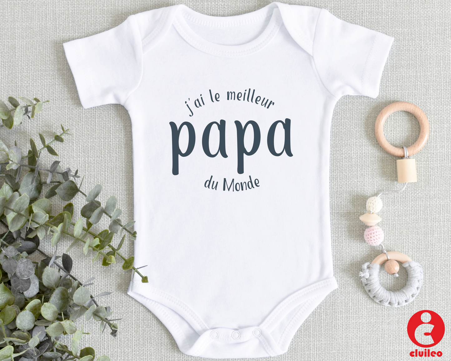 Body Bébé j'ai le meilleur Papa du Monde! idée cadeau papa!