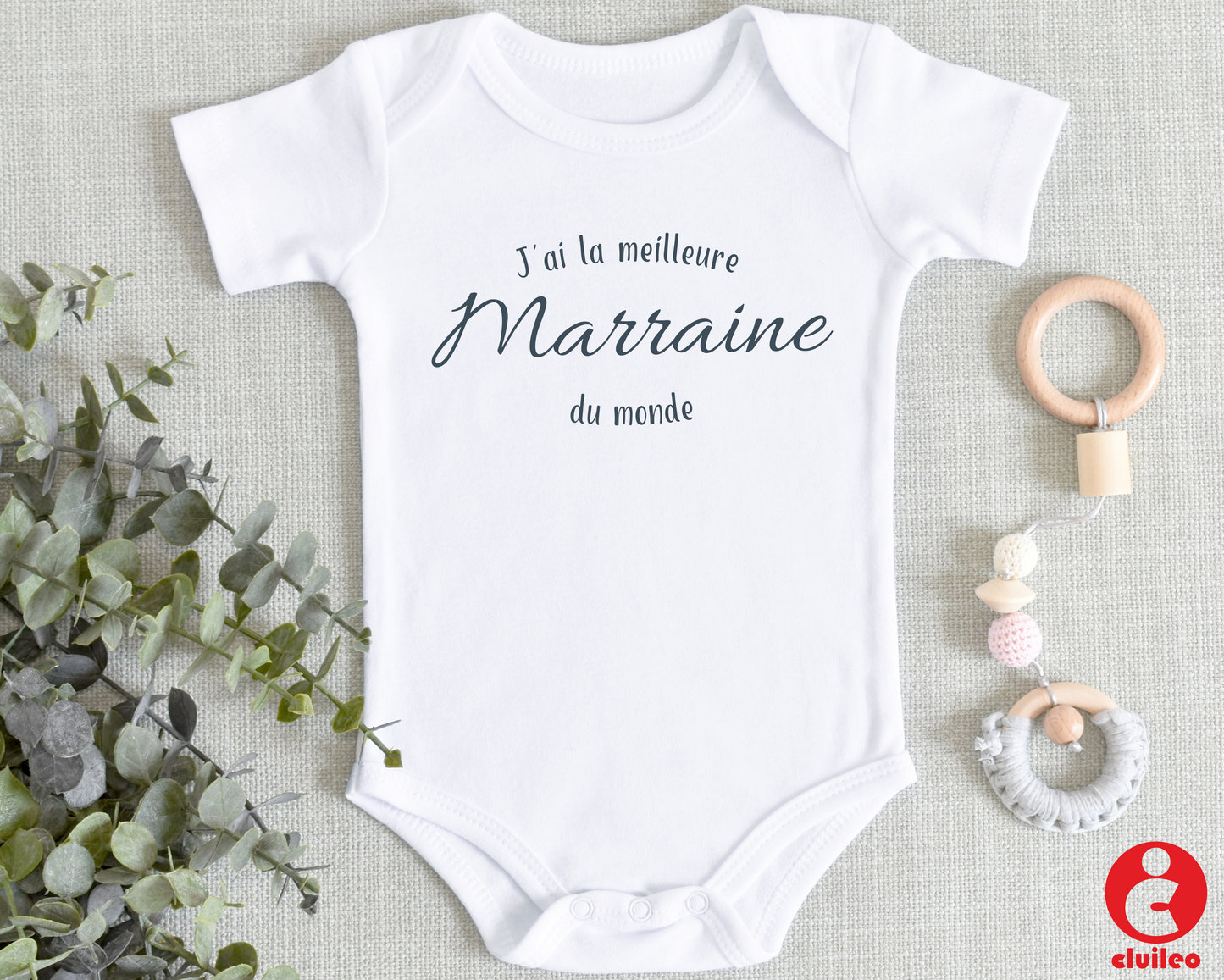 Body Bébé J'ai la meilleure marraine du monde - idée cadeau naissance!