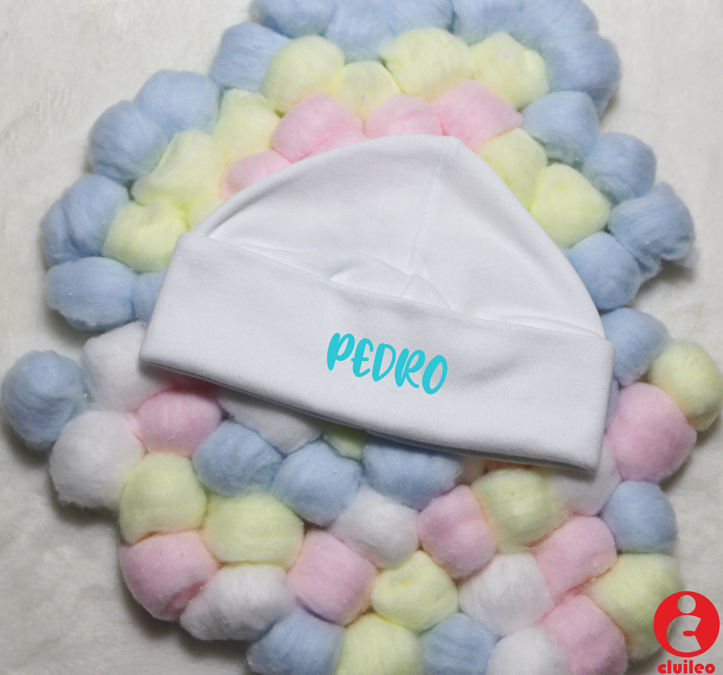 Gorro bebé Personalizado com carda 100% algodão