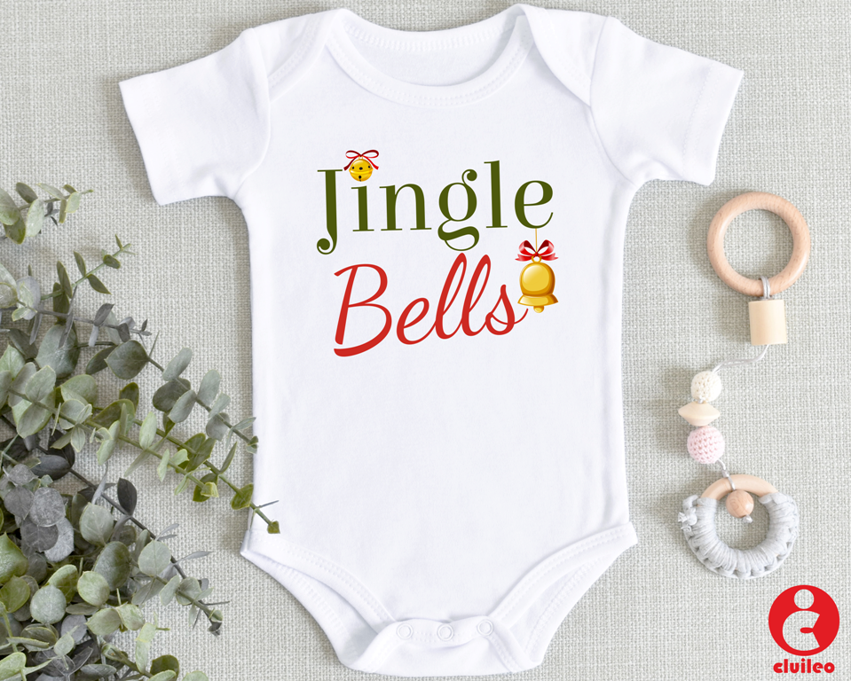 Body Bebé Natal "Jingle Bells" 100% algodão