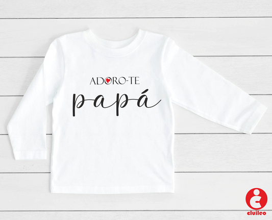 T-shirt  Bebé/Criança "Adoro-te papá" 100% Algodão