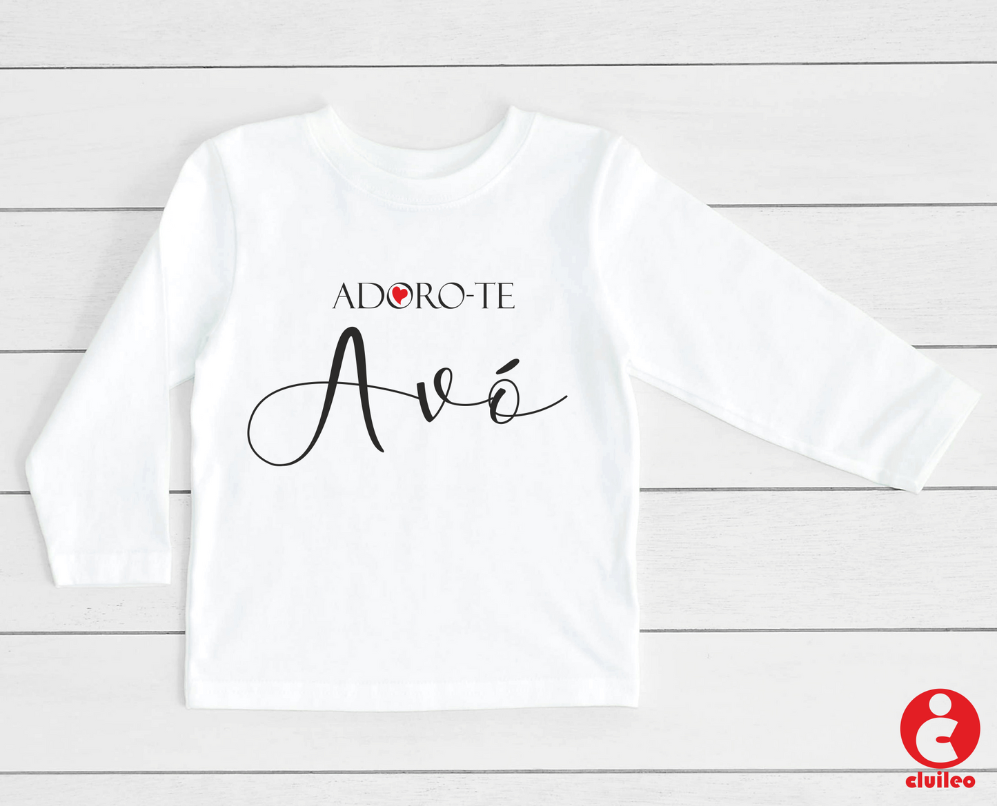 T-shirt Bebé/Criança "Adoro-te Avó" 100% Algodão