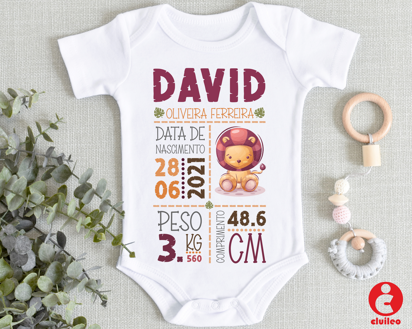 Quadro Body Impresso Personalizável Detalhes Nascimento Bebé Com ou Sem Moldura - Vários Designs