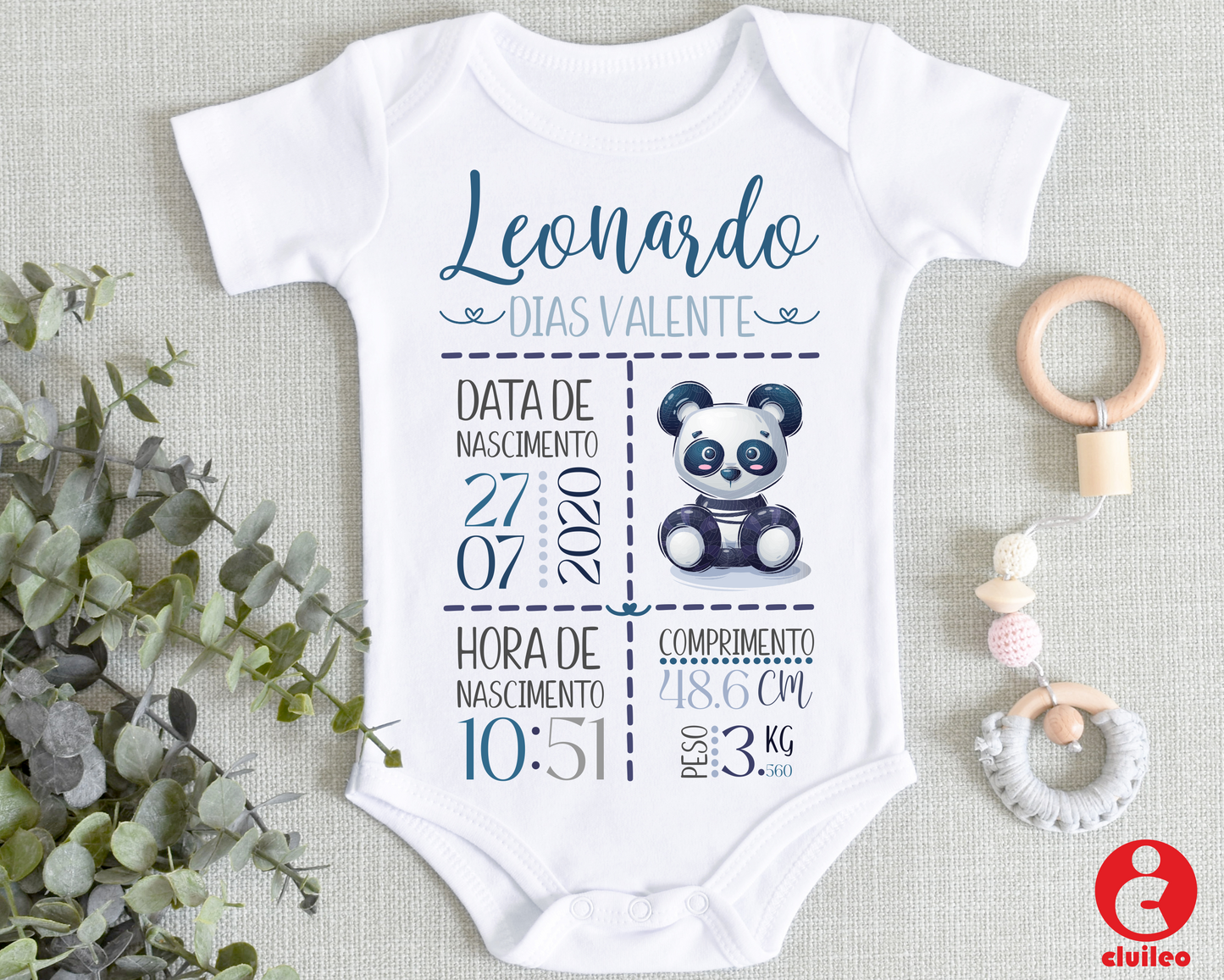 Quadro Body Impresso Personalizável Detalhes Nascimento Bebé Com ou Sem Moldura - Vários Designs