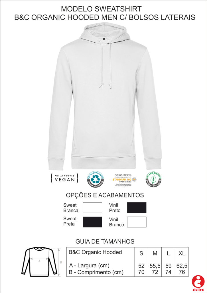 Sweatshirt Homem c/ Capuz Personalizada "Since ano, until infinito", algodão orgânico