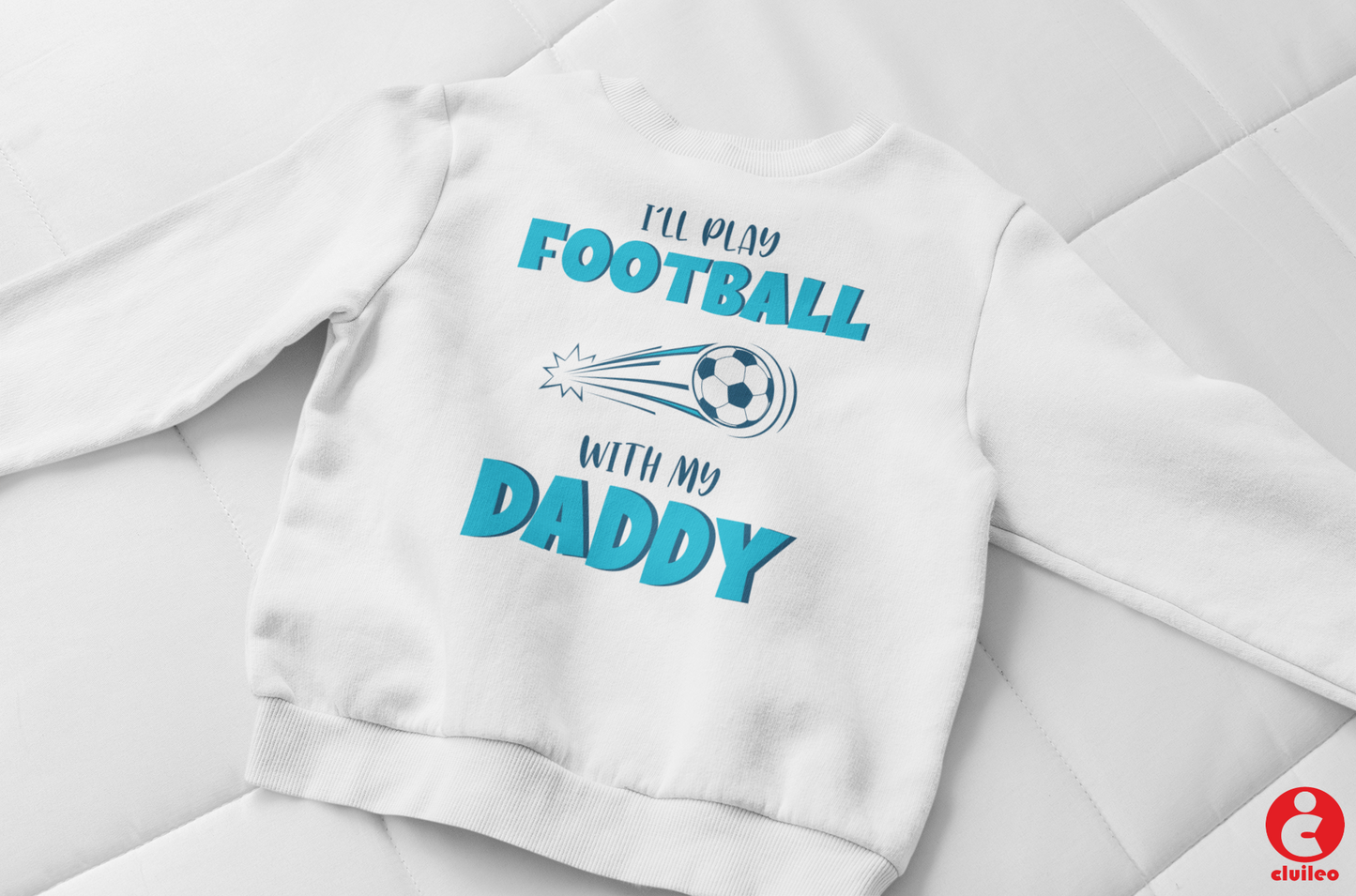 Sweatshirt criança personalizada "I´ll play football with my daddy"