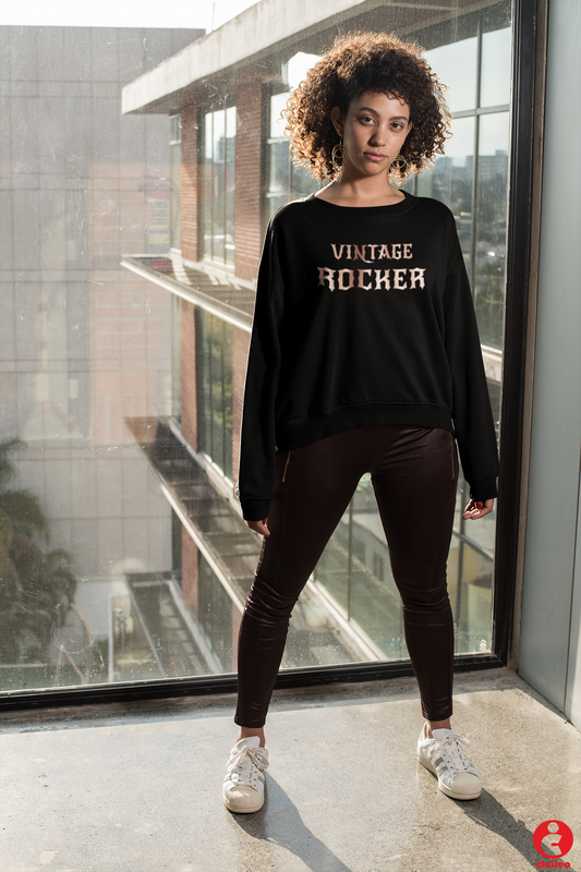 Sweatshirt Mulher "VINTAGE ROCKER", algodão orgânico