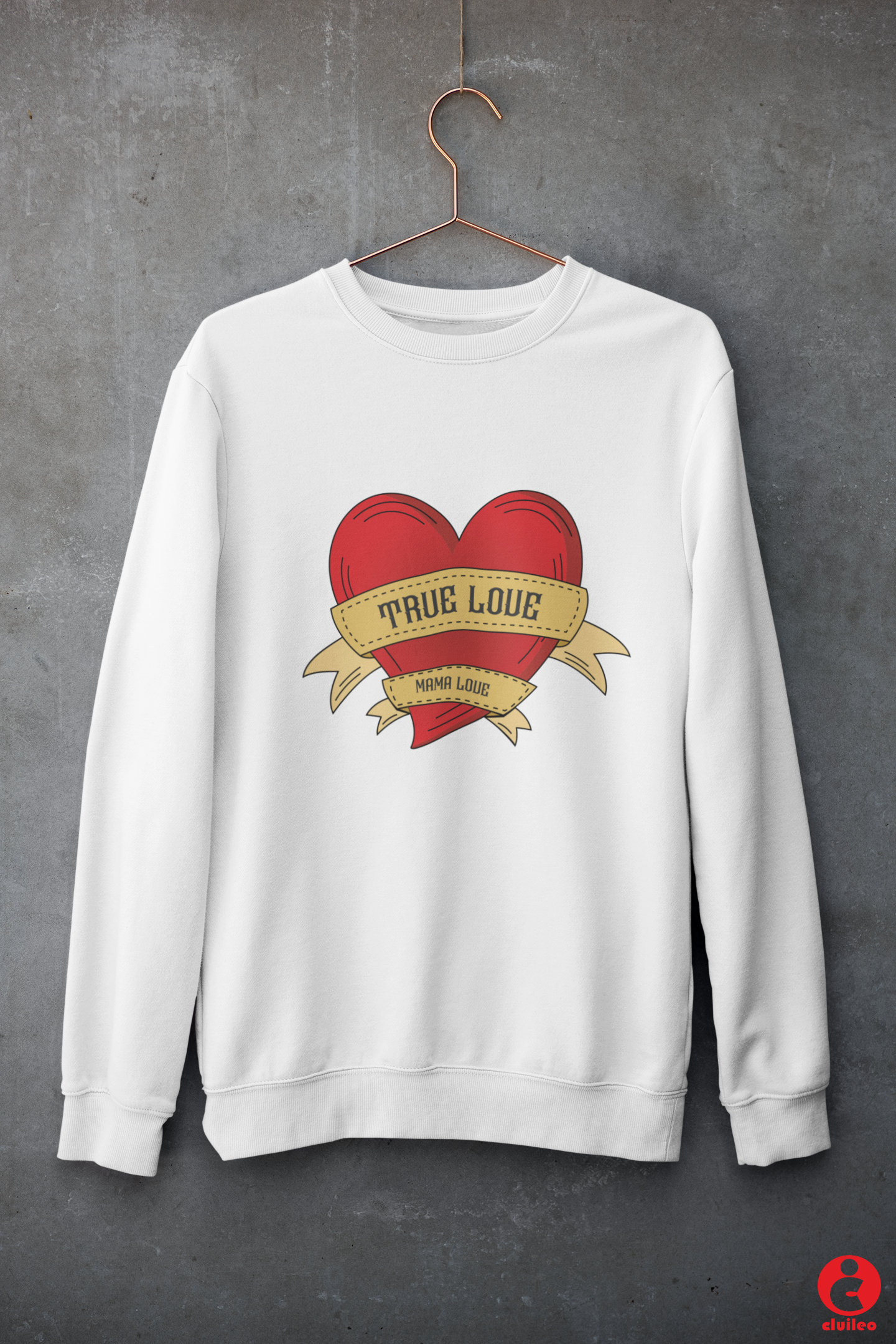 Sweatshirt mulher "TRUE LOVE....MAMA LOVE" Tattoo style