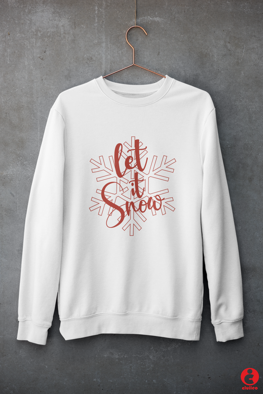 Sweatshirt mulher "let it snow"