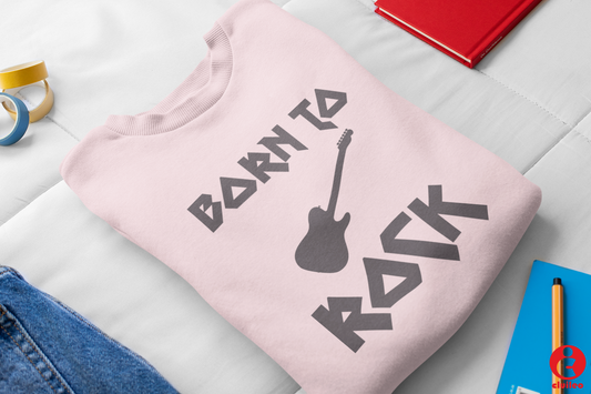 Sweatshirt criança personalizada "Born to rock"