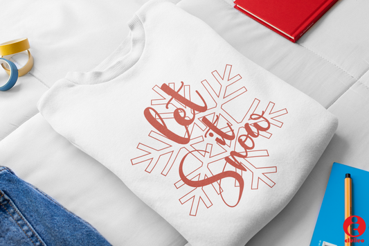 Sweatshirt criança personalizada "let it snow"