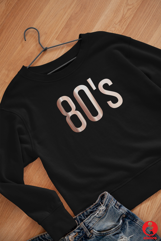 Sweatshirt Mulher Personalizada "80's", algodão orgânico