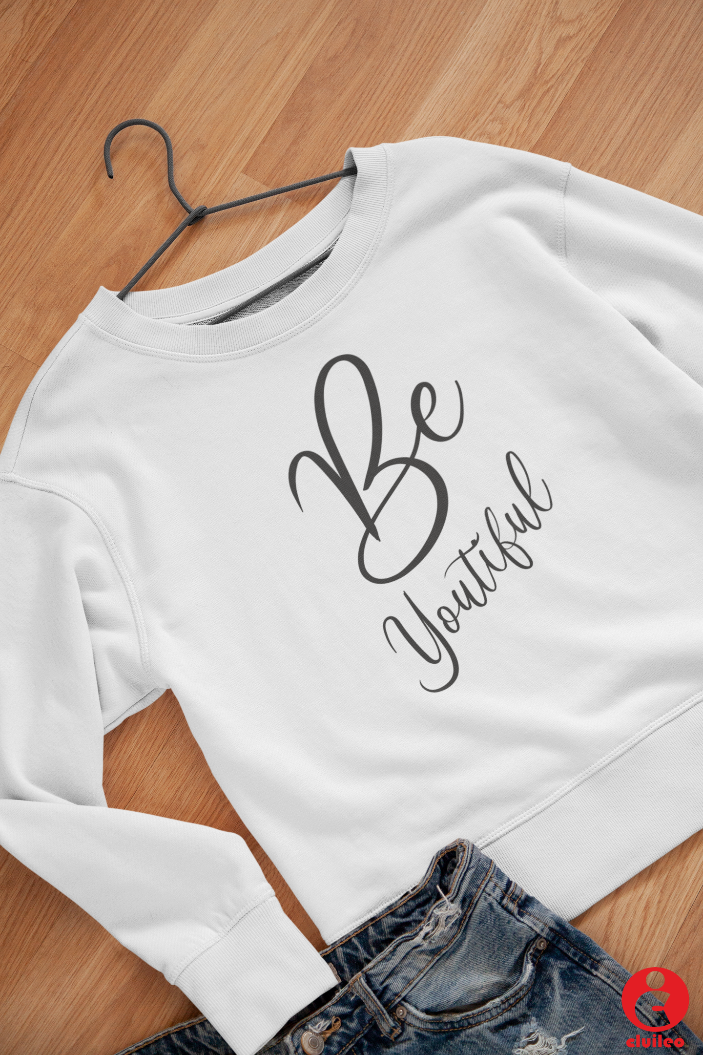 Sweatshirt Mulher "Be youtiful", algodão orgânico