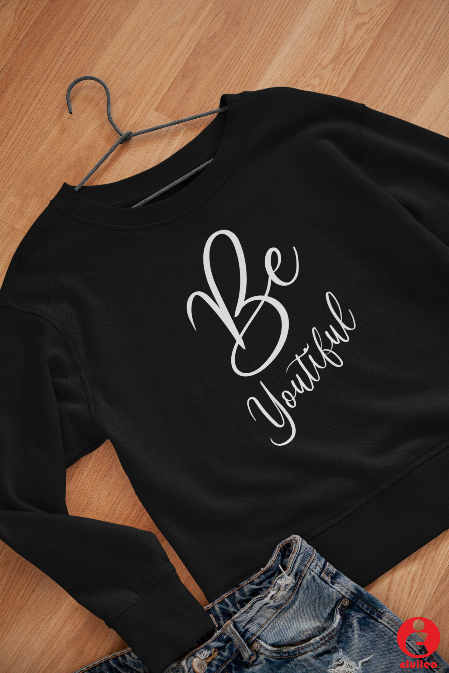 Sweatshirt Mulher "Be youtiful", algodão orgânico