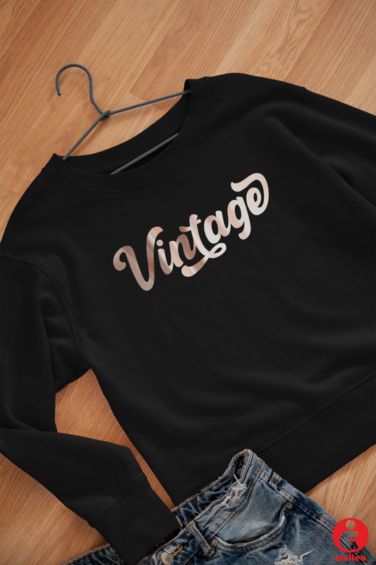 Sweatshirt Mulher Personalizada "Vintage", algodão orgânico