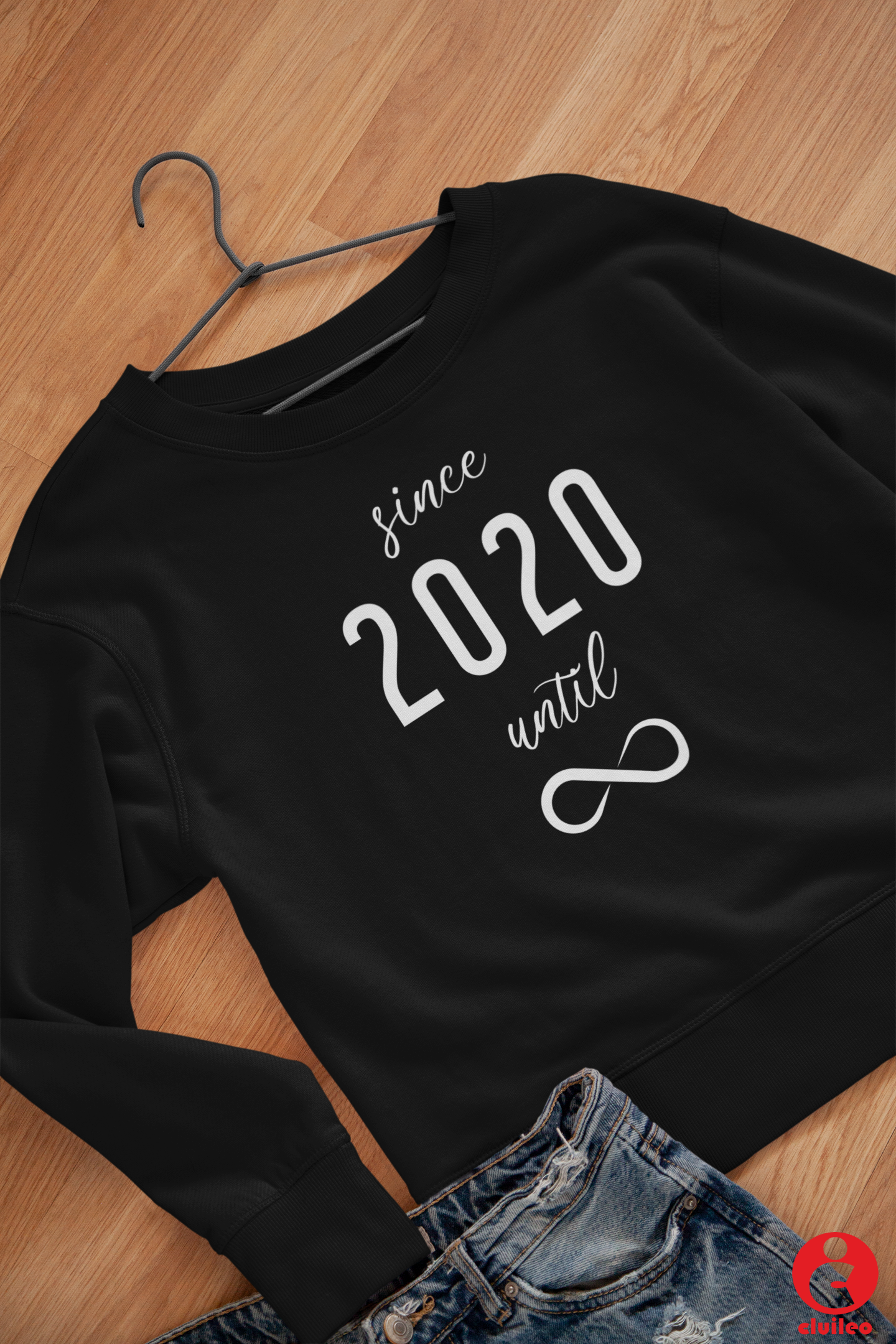 Sweatshirt Mulher Personalizada "Since, ano, until infinity", algodão orgânico