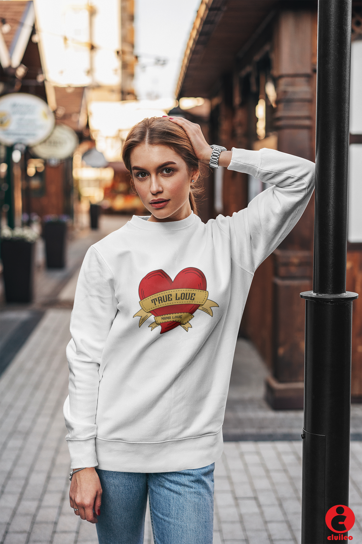 Sweatshirt mulher "TRUE LOVE....MAMA LOVE" Tattoo style