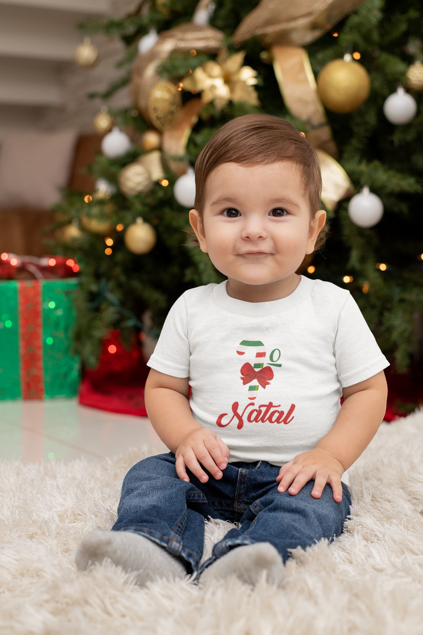 T-shirt Bebé "1º Natal" 100% algodão