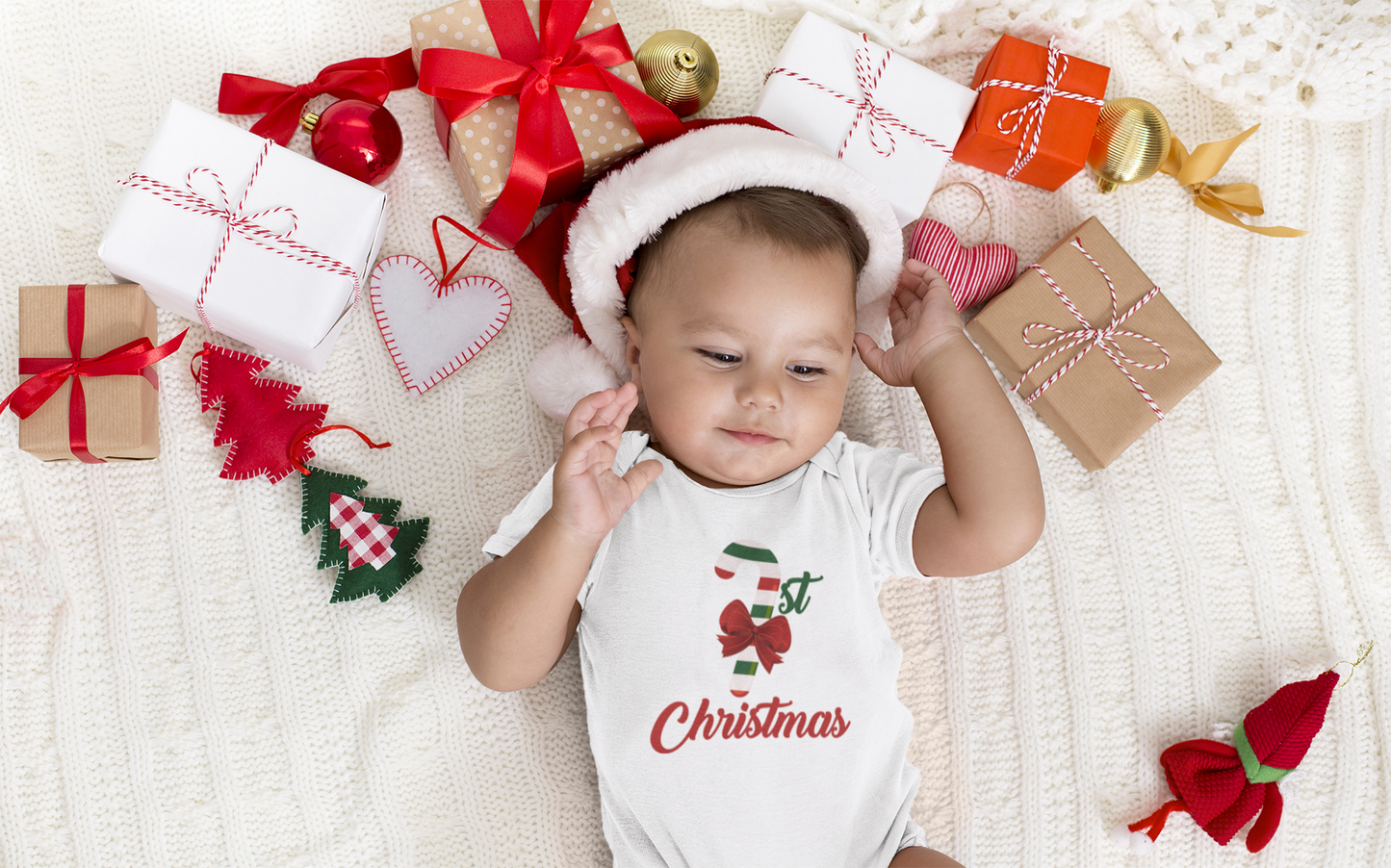 Body Bebé "First Christmas" 100% algodão