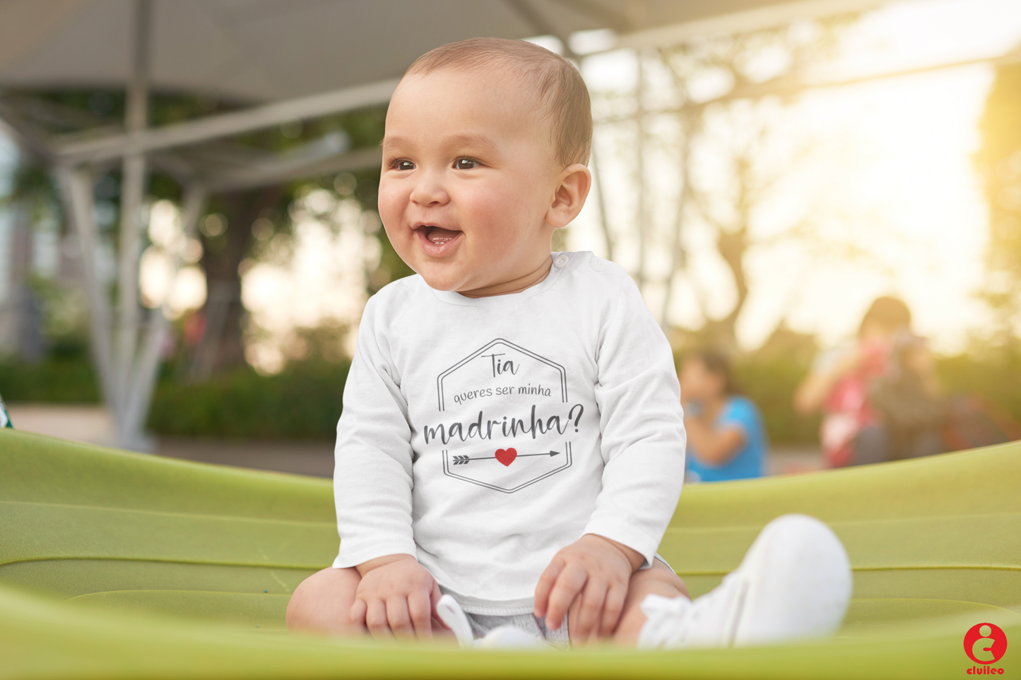 T-shirt Bebé "Tia queres ser minha madrinha?" 100% Algodão