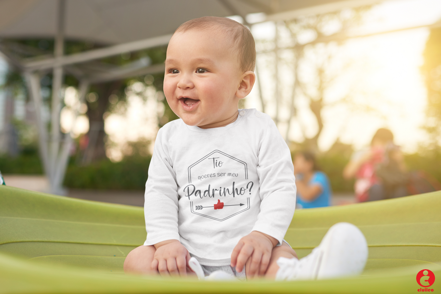 T-shirt Bebé "Tio queres ser meu Padrinho?" 100% Algodão