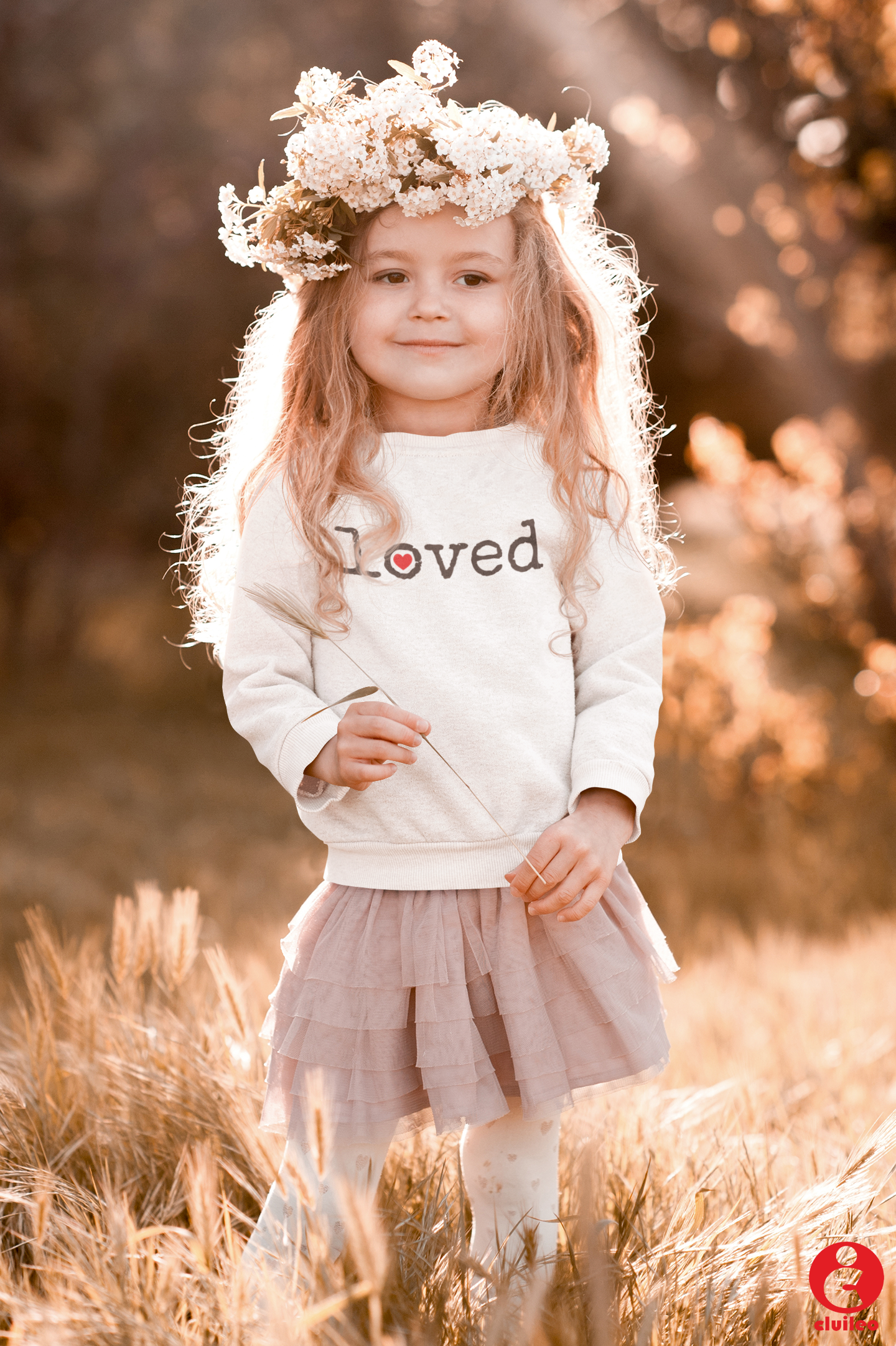 Sweatshirt criança personalizada "loved"