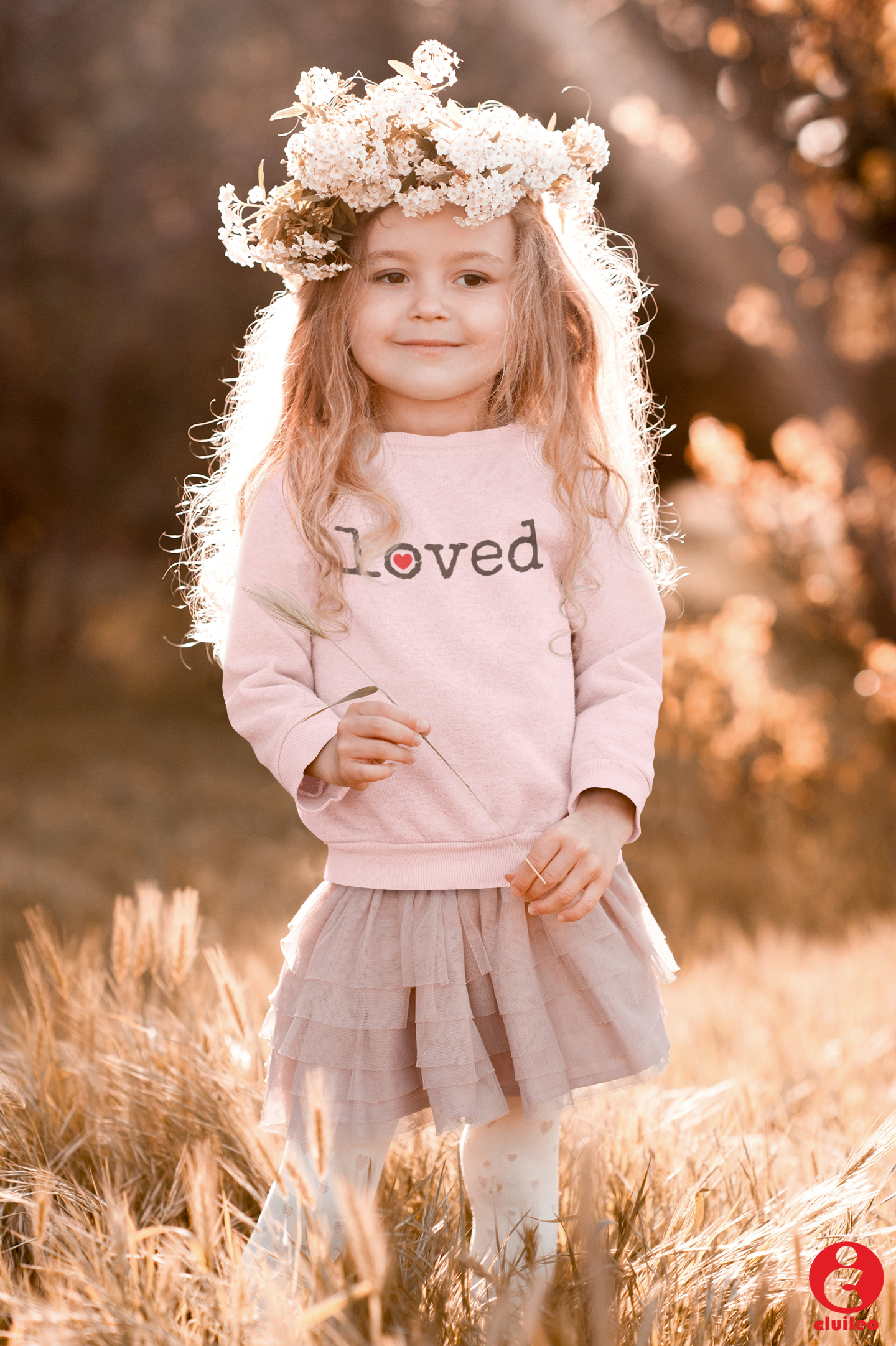 Sweatshirt criança personalizada "loved"